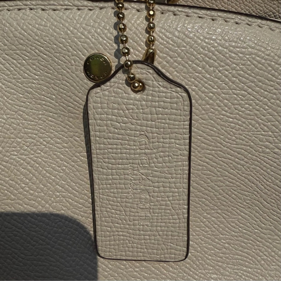NEW Coach Lillie Carryall Satchel in Chalk Crossgrain Leather New with tags - Picture 8 of 16